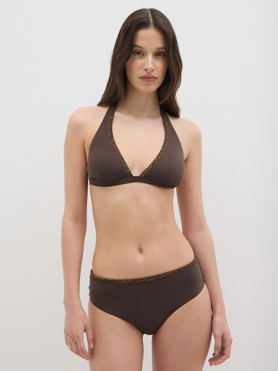 Women's Stretch Blend Brown Bikini_0
