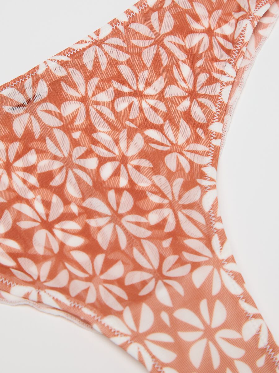 Women’s briefs in multicoloured stretch fabric with floral design_5