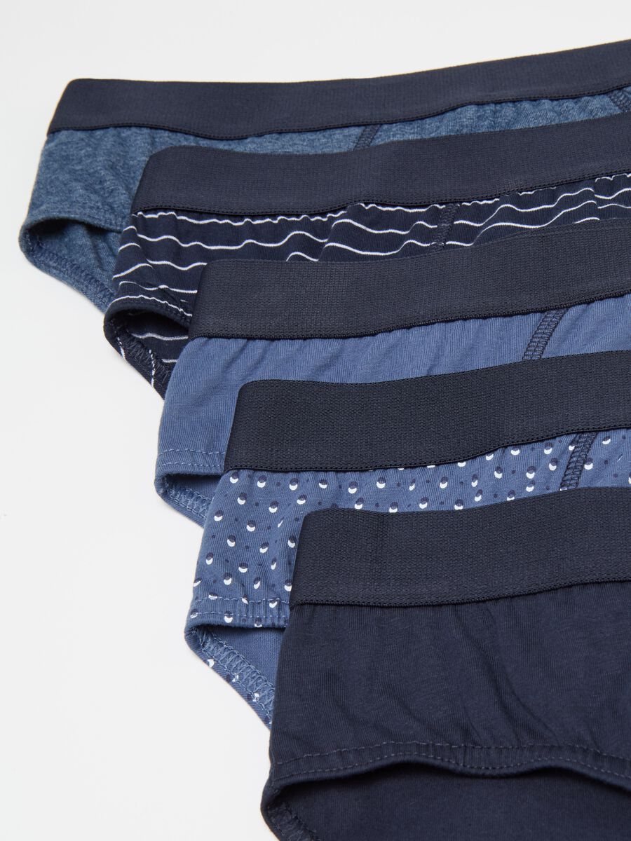 Five-pack briefs in organic cotton with striped pattern_5