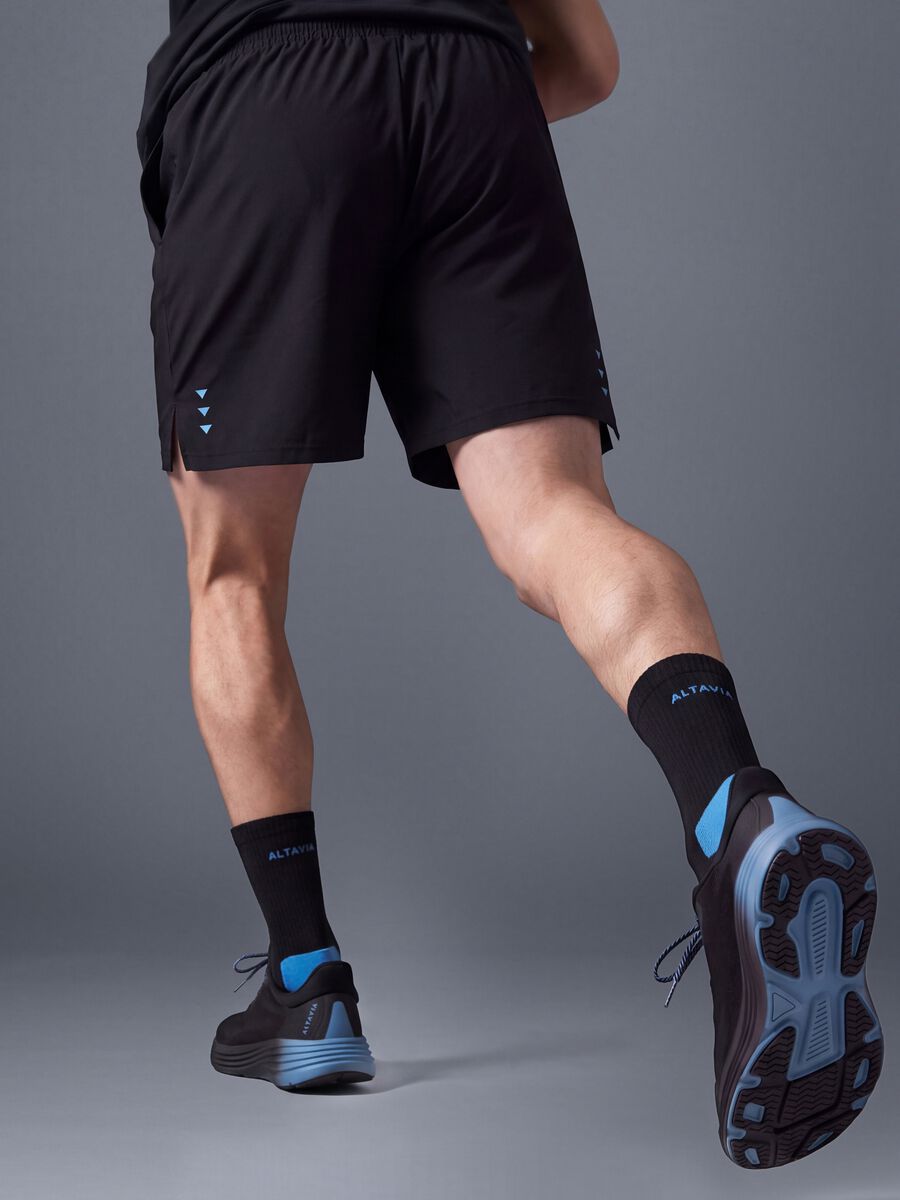 Black stretch easy-dry shorts ALTAVIA_3