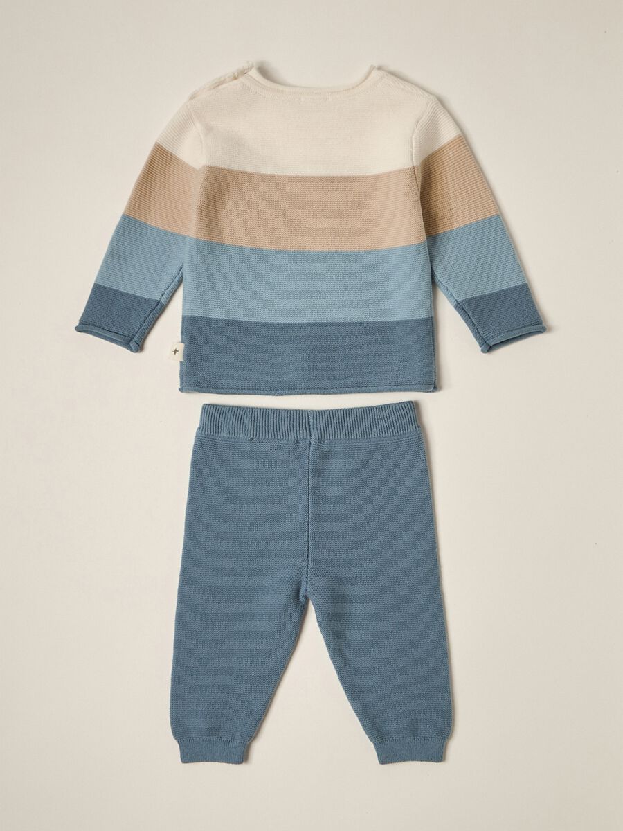 IANA newborn boy knit set in 100% cotton_1