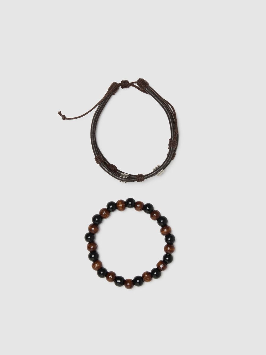 Bipack bracciali in vera pelle multicolor_0