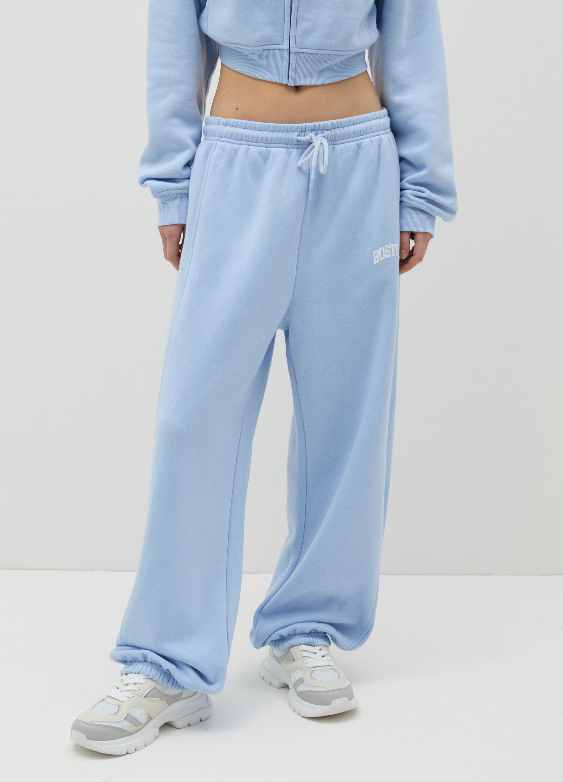 Baggy-fit joggers with drawstring