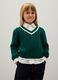 Girls' Regular Fit Green Pure Cotton Sweater_0