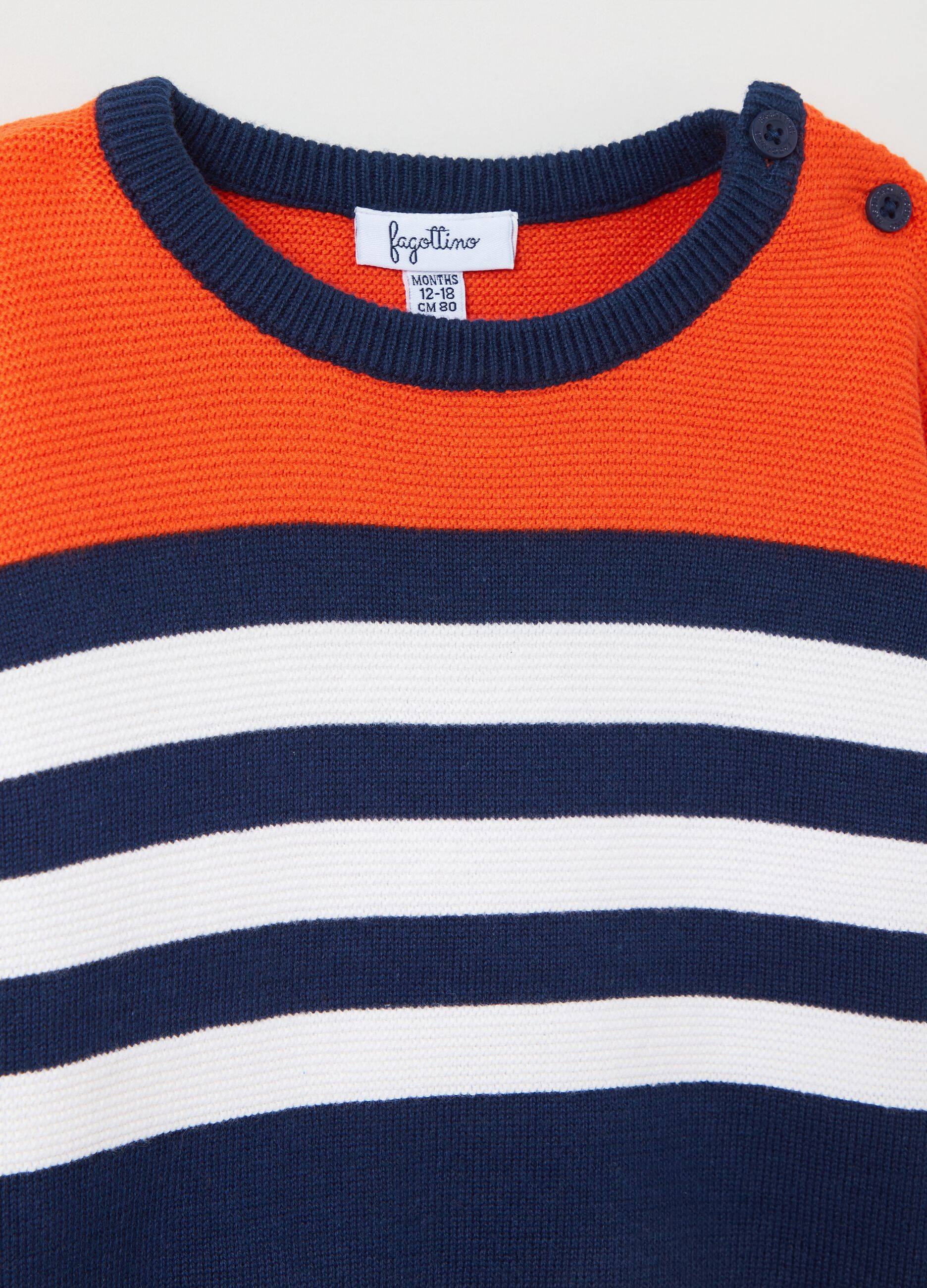 Pullover in cotone color block_2