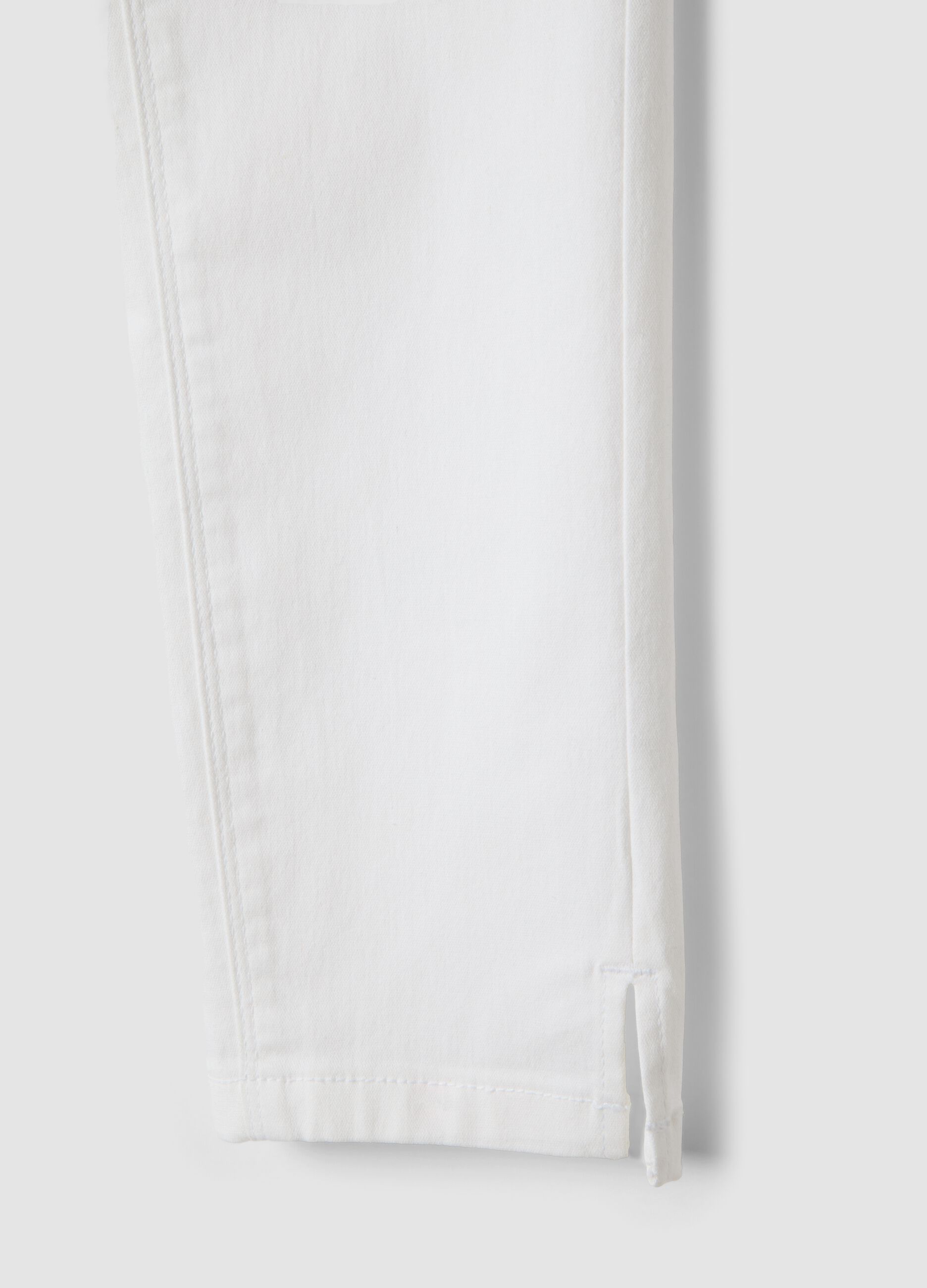 Jeans in misto cotone denim elasticizzato bianchi skinny fit
