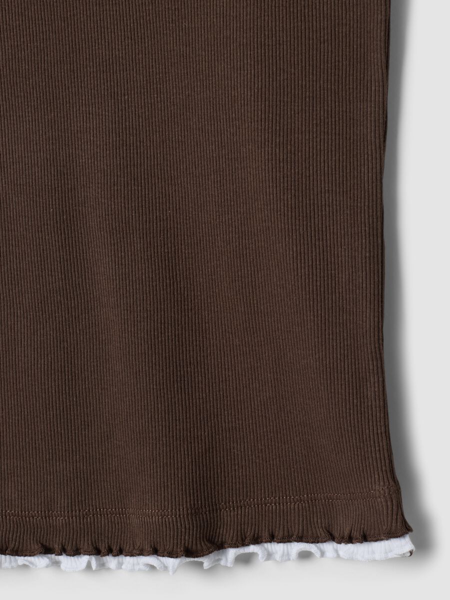 Canotta marrone in puro cotone regular fit_5