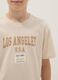 Boy's regular fit beige pure cotton T-shirt with print_2