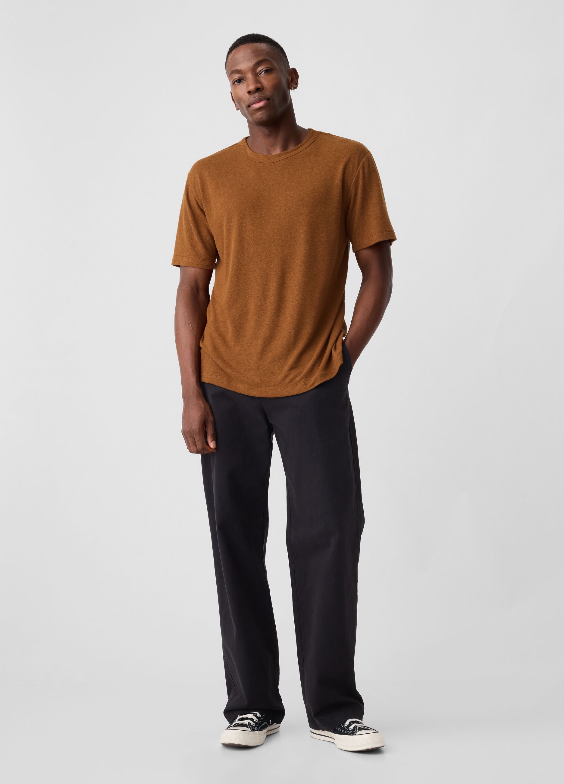 T-shirt in misto lino