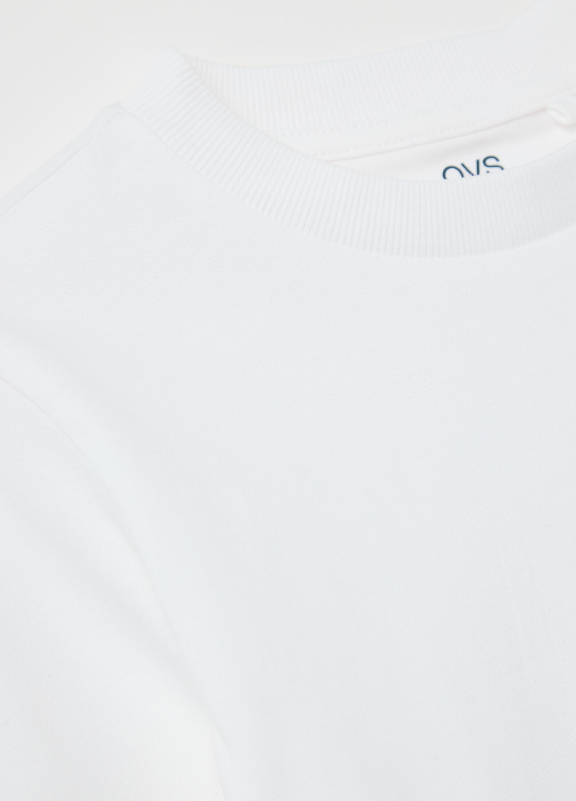 White T-shirt in cotton with "Danger Zone" print