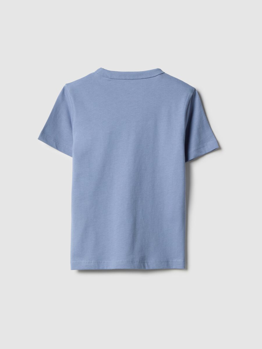 Kids' blue crew neck t-shirt in pure cotton regular fit_1