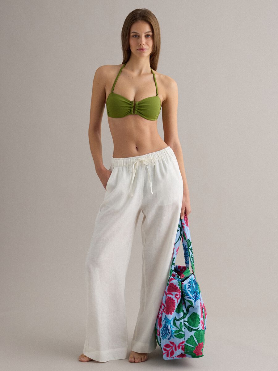 Multicolour pure cotton beach bag_1