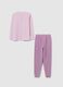 Pigiama da ragazze in pile viola regular fit_1