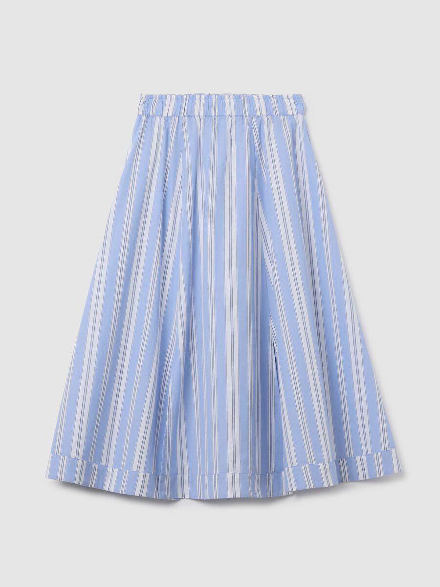 Ladies' midi skirt in pure multicolour cotton_4