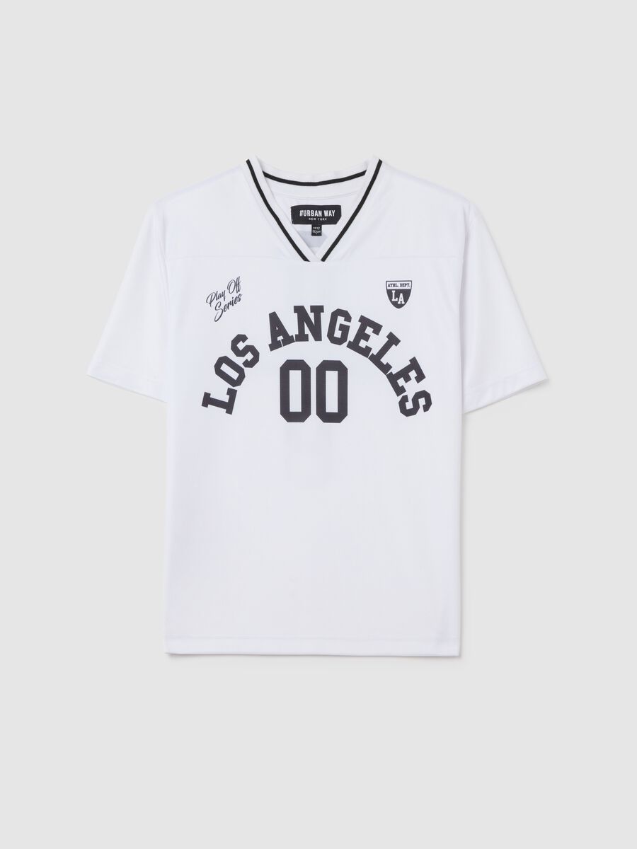 White T-shirt with Los Angeles print_3
