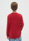 Boys' long sleeve red t-shirt in pure cotton regular fit_1