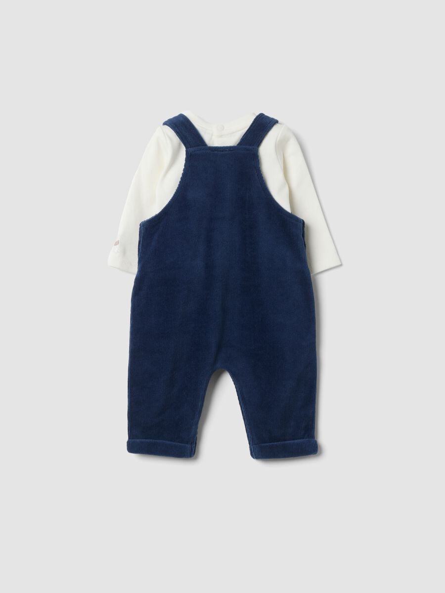 Completo blu in misto cotone organico due pezzi_1