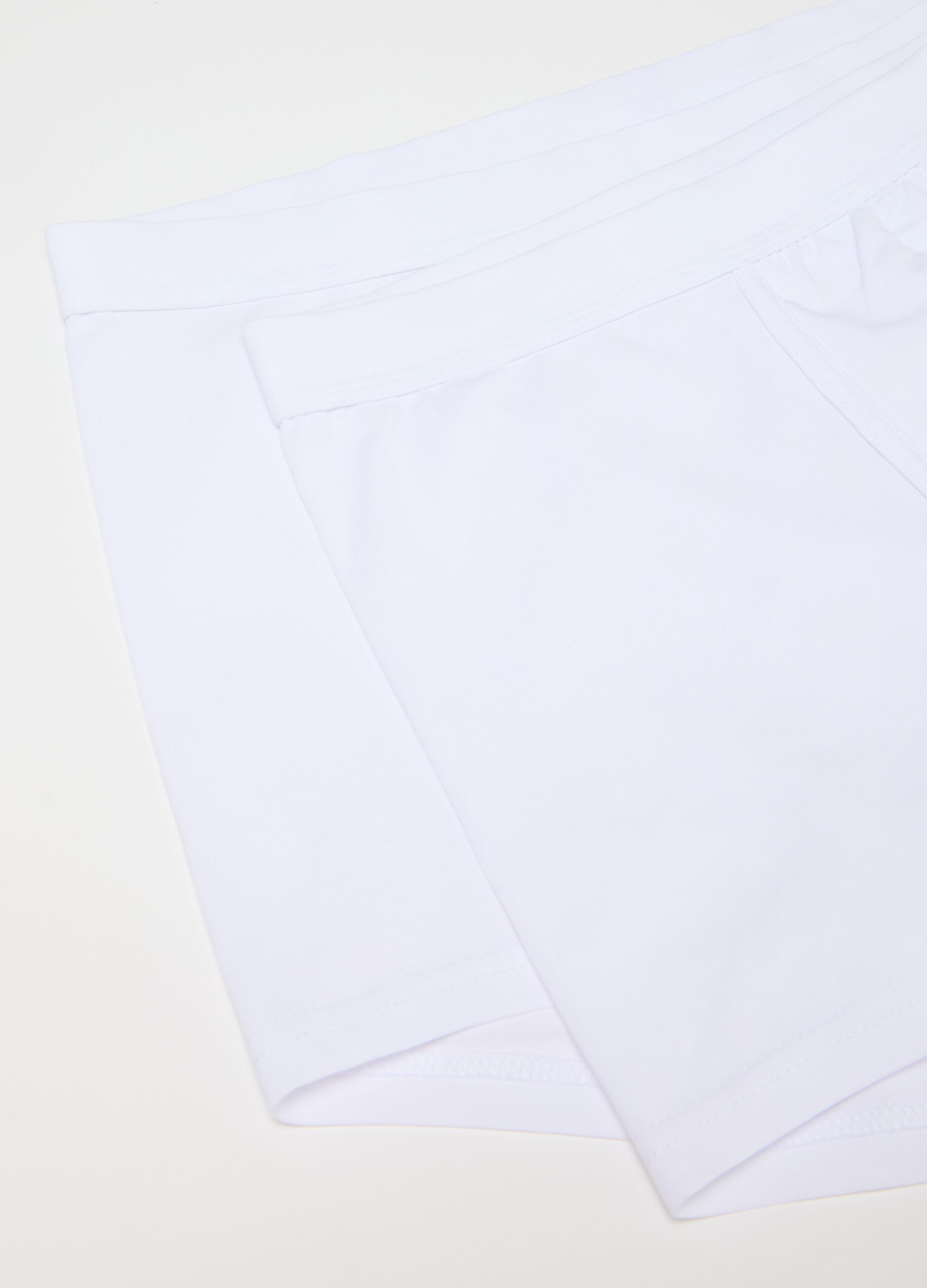 Bipack di boxer in cotone elasticizzato bianchi