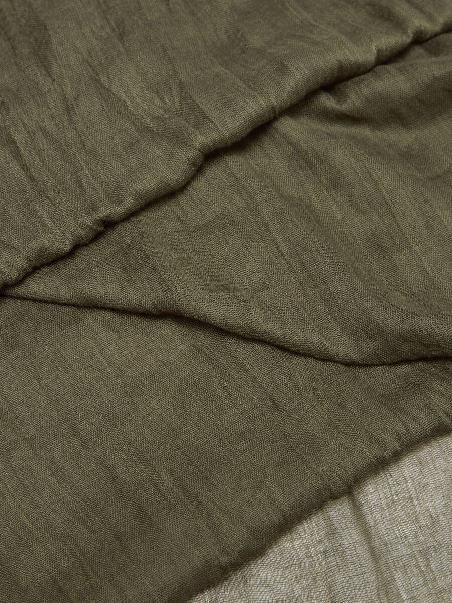 Solid colour crinkle-effect scarf_1