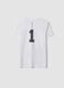 T-shirt bianca a maniche corte in misto cotone per ragazzo relaxed fit_4