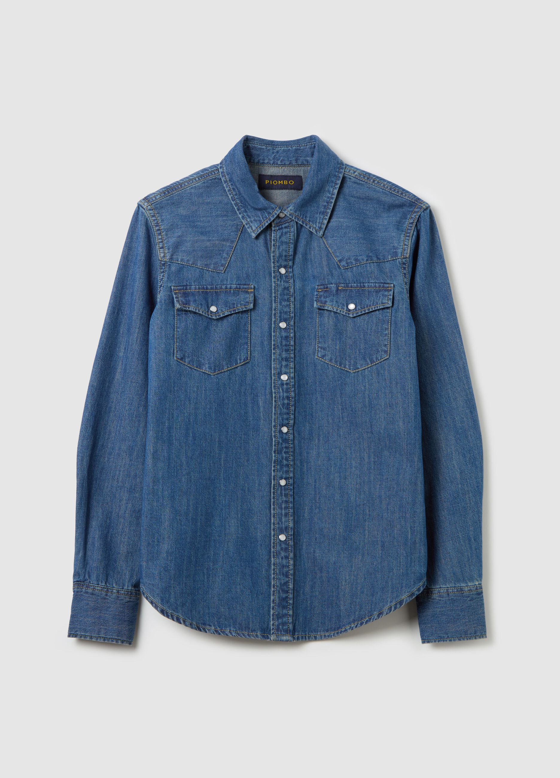 Camicia western in denim