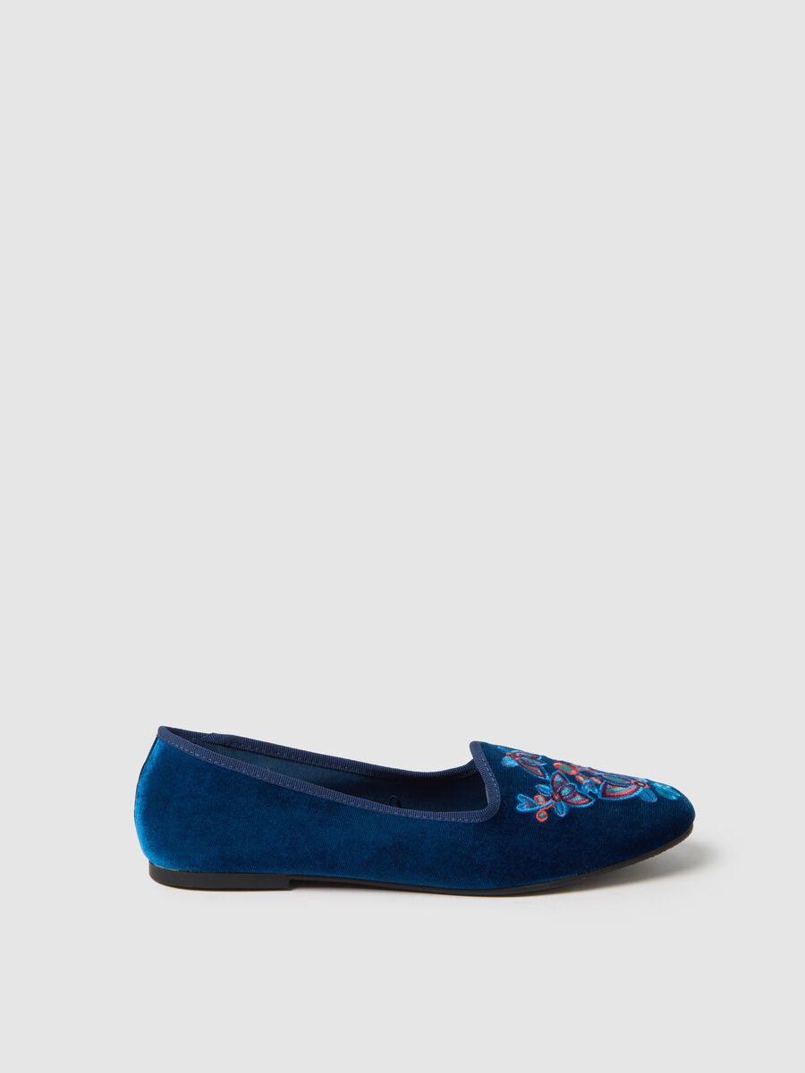 Blue Friulan shoes with embroidery_0