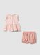 Multicolour pure cotton baby girl set with ruffles_1