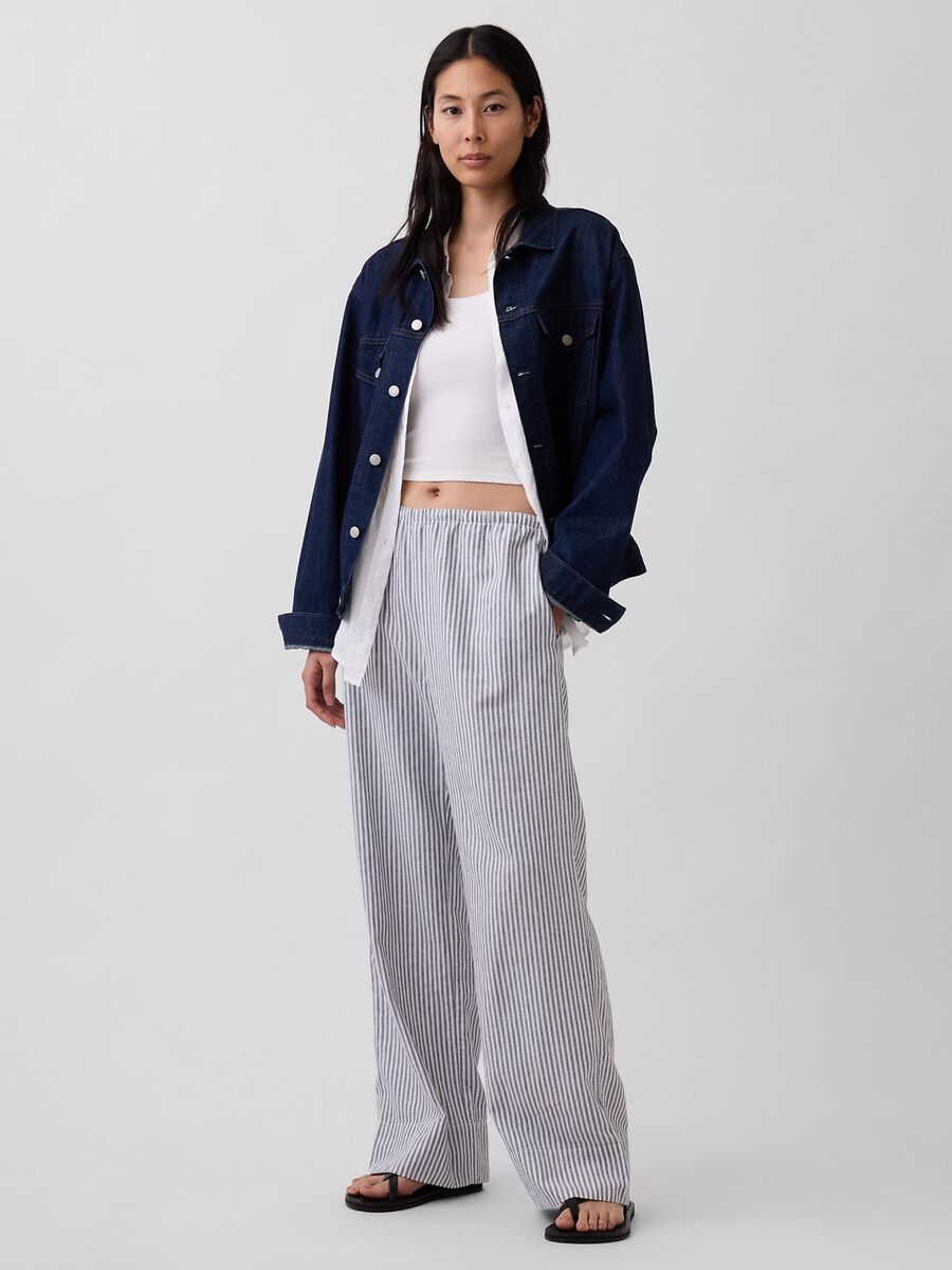 Striped linen-blend trousers_4