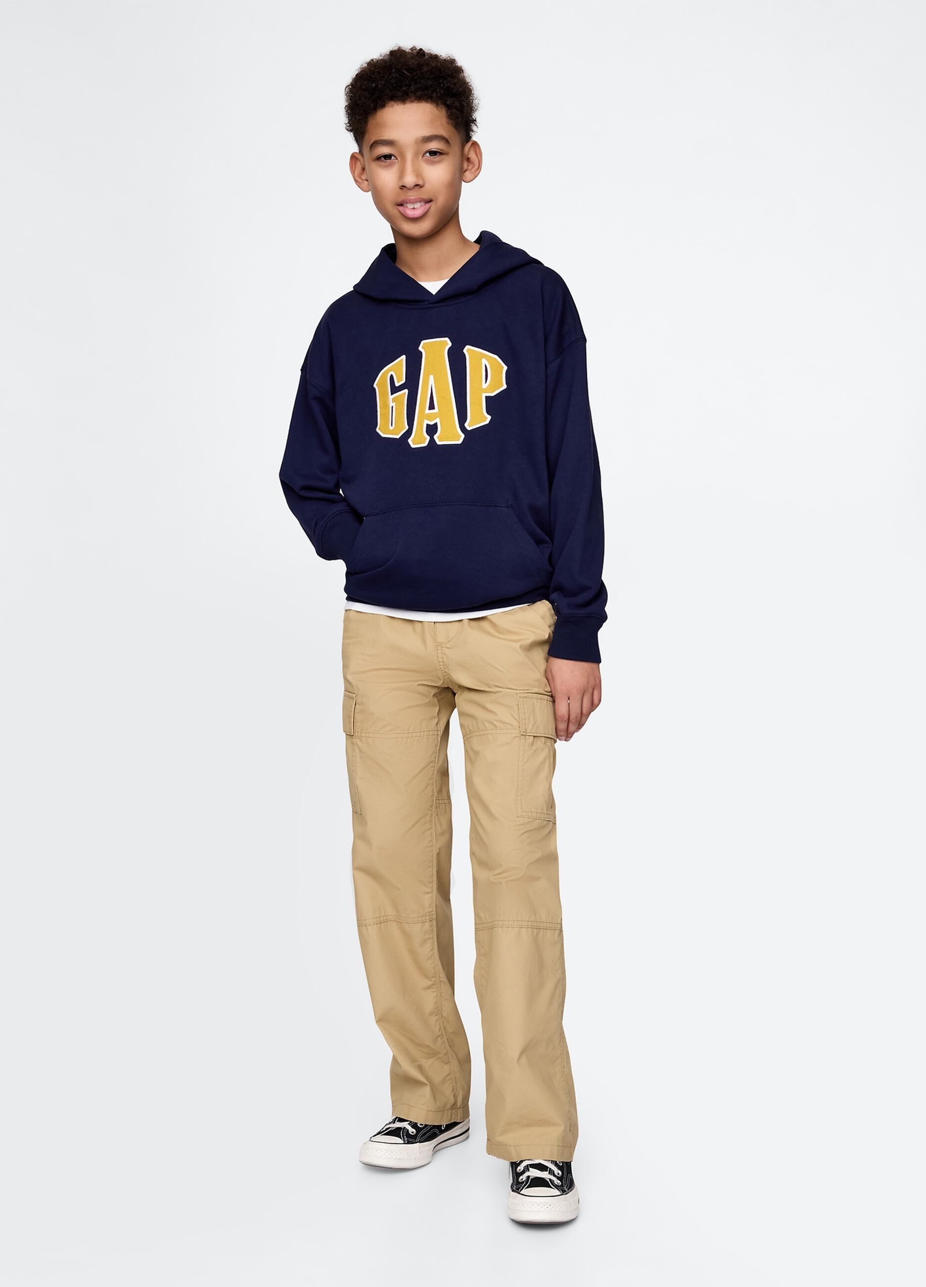 Blue hoodie with GAP logo
