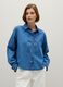 Blue cotton shirt with geometric embroidery_1
