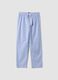 Blue striped organic cotton pyjama trousers_4
