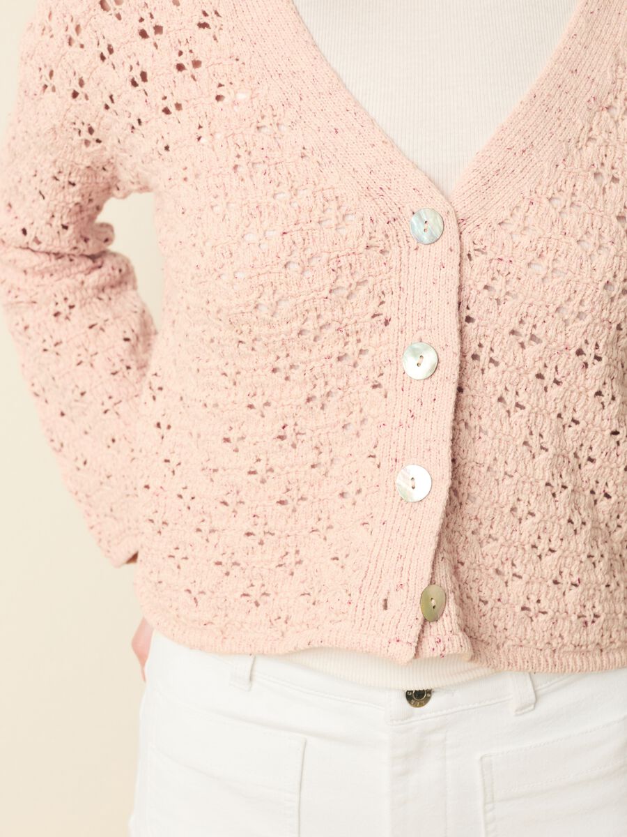 Crochet cardigan with V neck_2