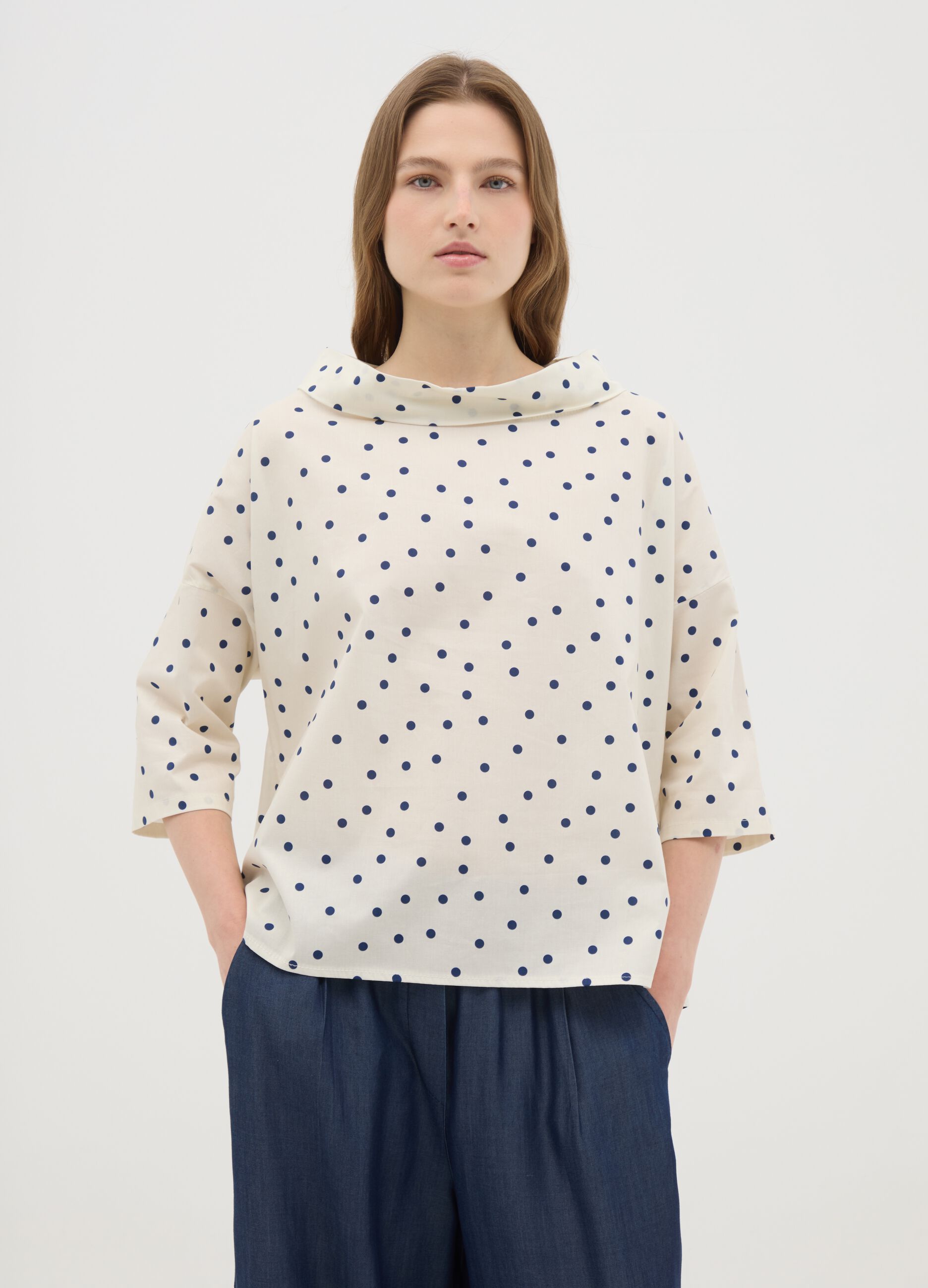 Women's Stretch Multicolour Cotton Top Regular Fit