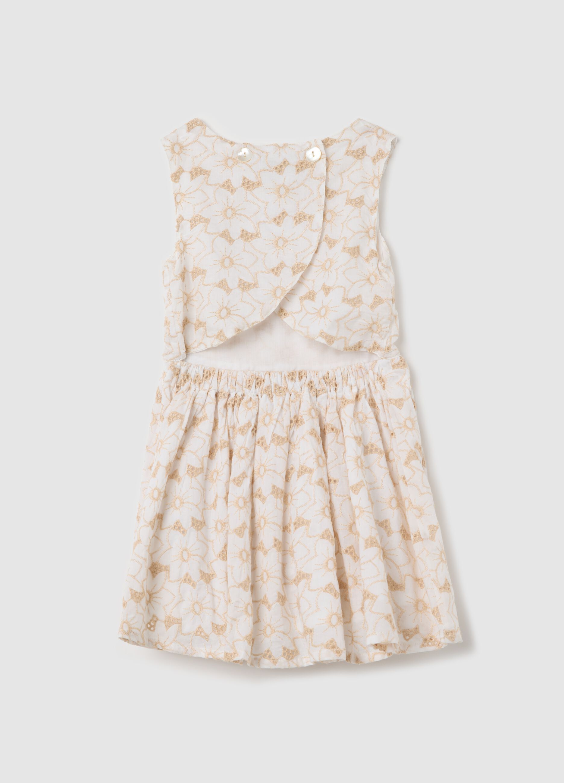 Abito da bambina in puro cotone multicolor regular fit con stampa