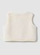 White teddy-effect gilet, regular fit_1