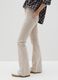 Flared Beige Stretch Trousers_3