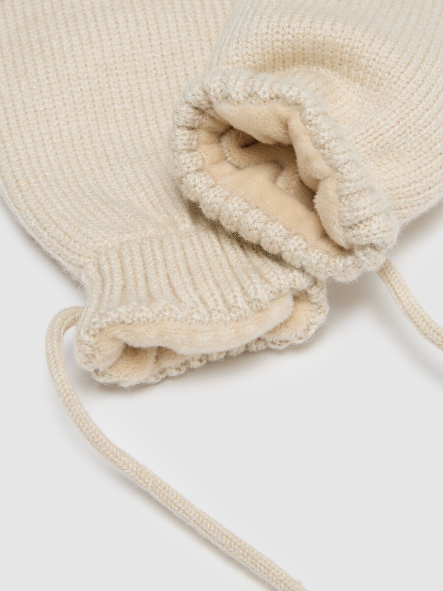 Beige Baby Girl Gloves_1