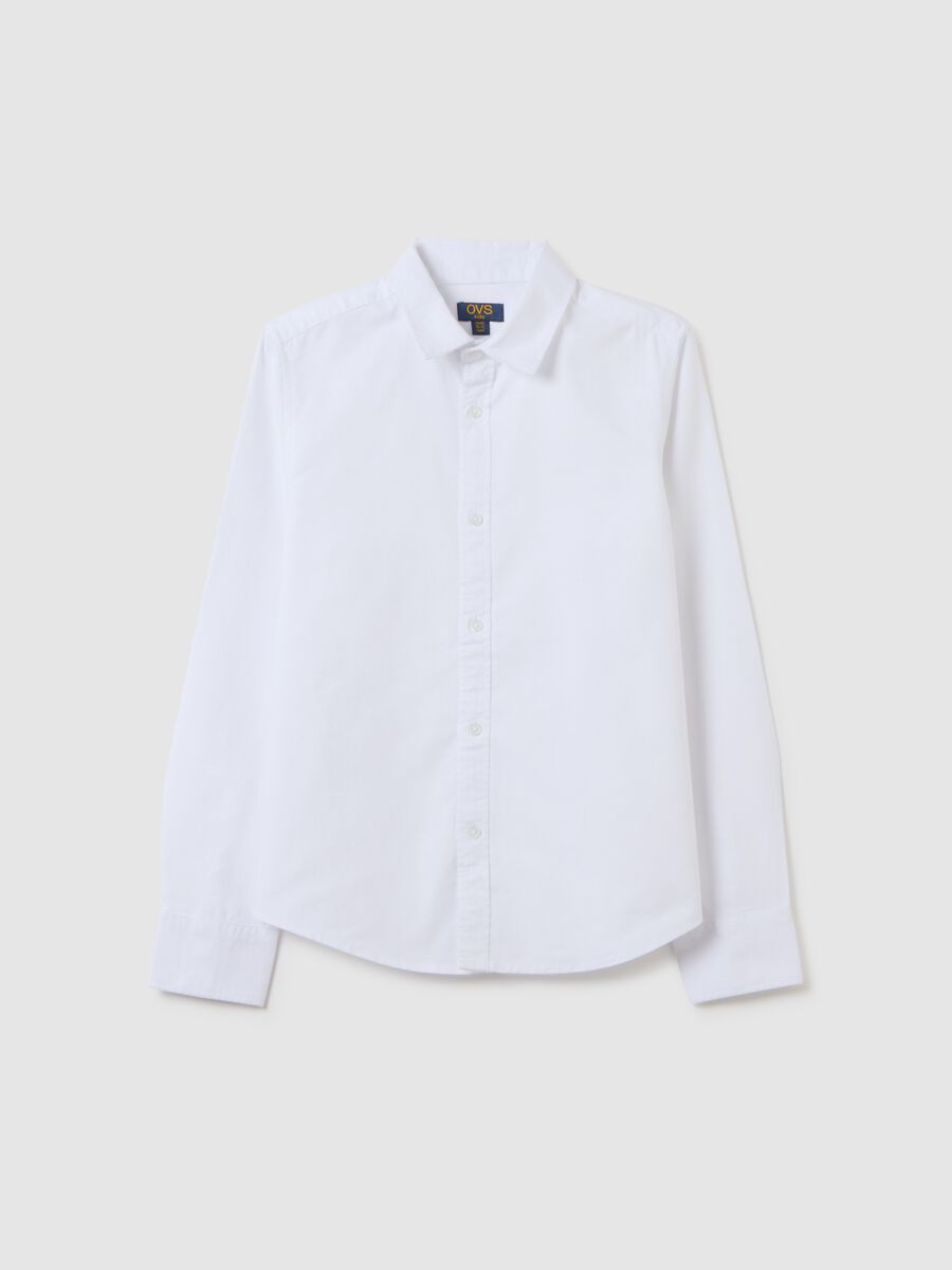 Boys' Pure Cotton White Regular Fit Shirt_3
