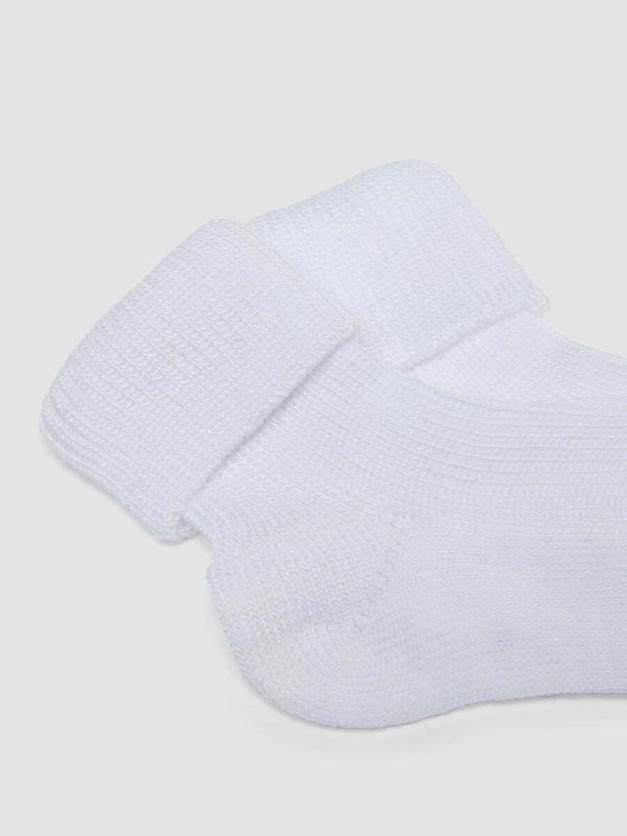 Bipack calzini corti in misto bamboo bianchi per neonati_1