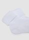 Twin-pack of short white bamboo blend socks for newborns_1