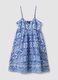 Blue pure cotton slip dress with all-over print_4