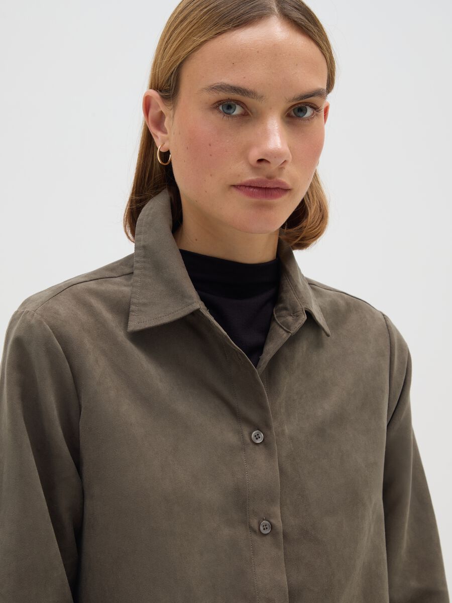 Brown regular fit shirt_3