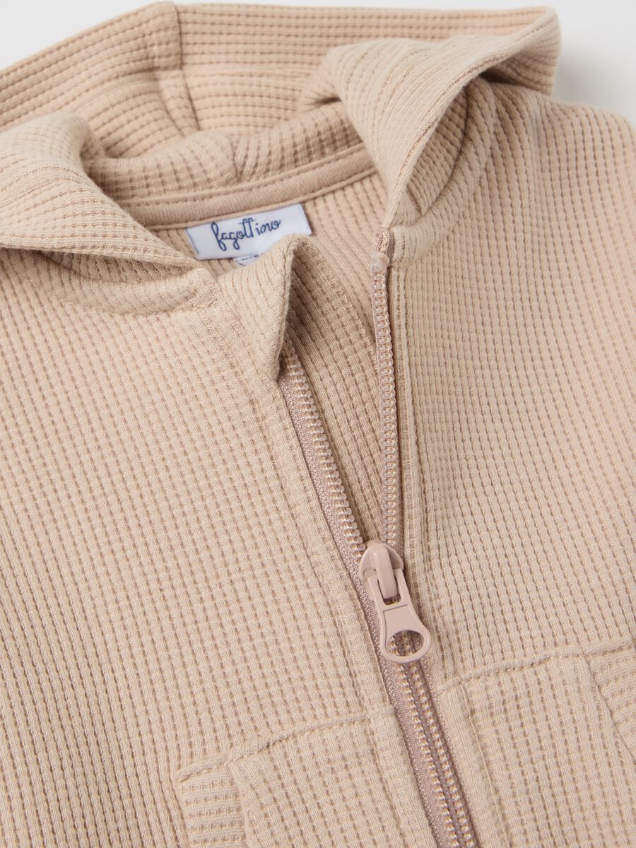 Full-zip waffle sweatshirt with hood and koala_2