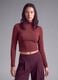 T-shirt rossa crop in tessuto elasticizzato con collo rialzato Easy Dry ALTAVIA STUDIO_0