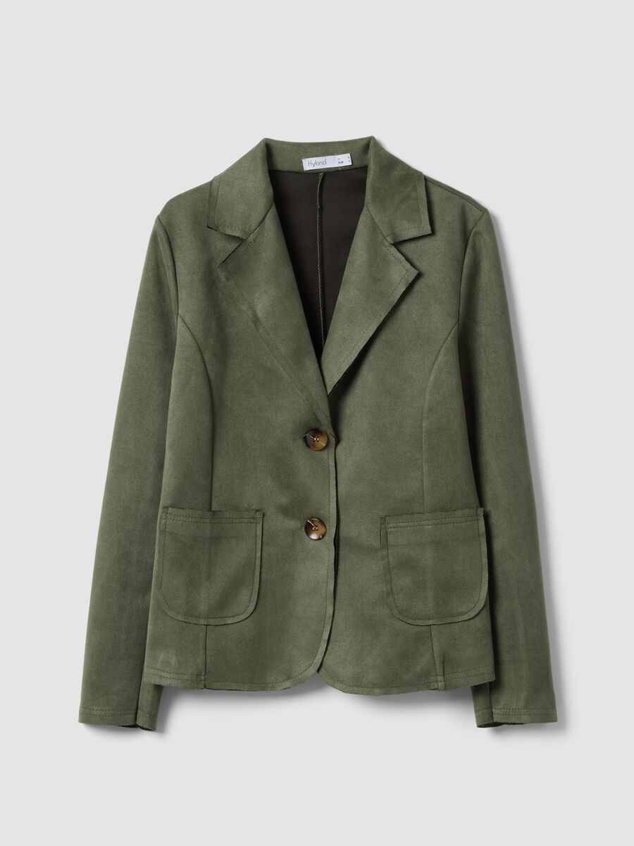 Giacca leggera verde regular fit con tasche_0