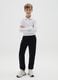 Boys' black elasticated denim joggers regular fit_0
