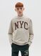 French terry sweatshirt with "NYC University” print_0