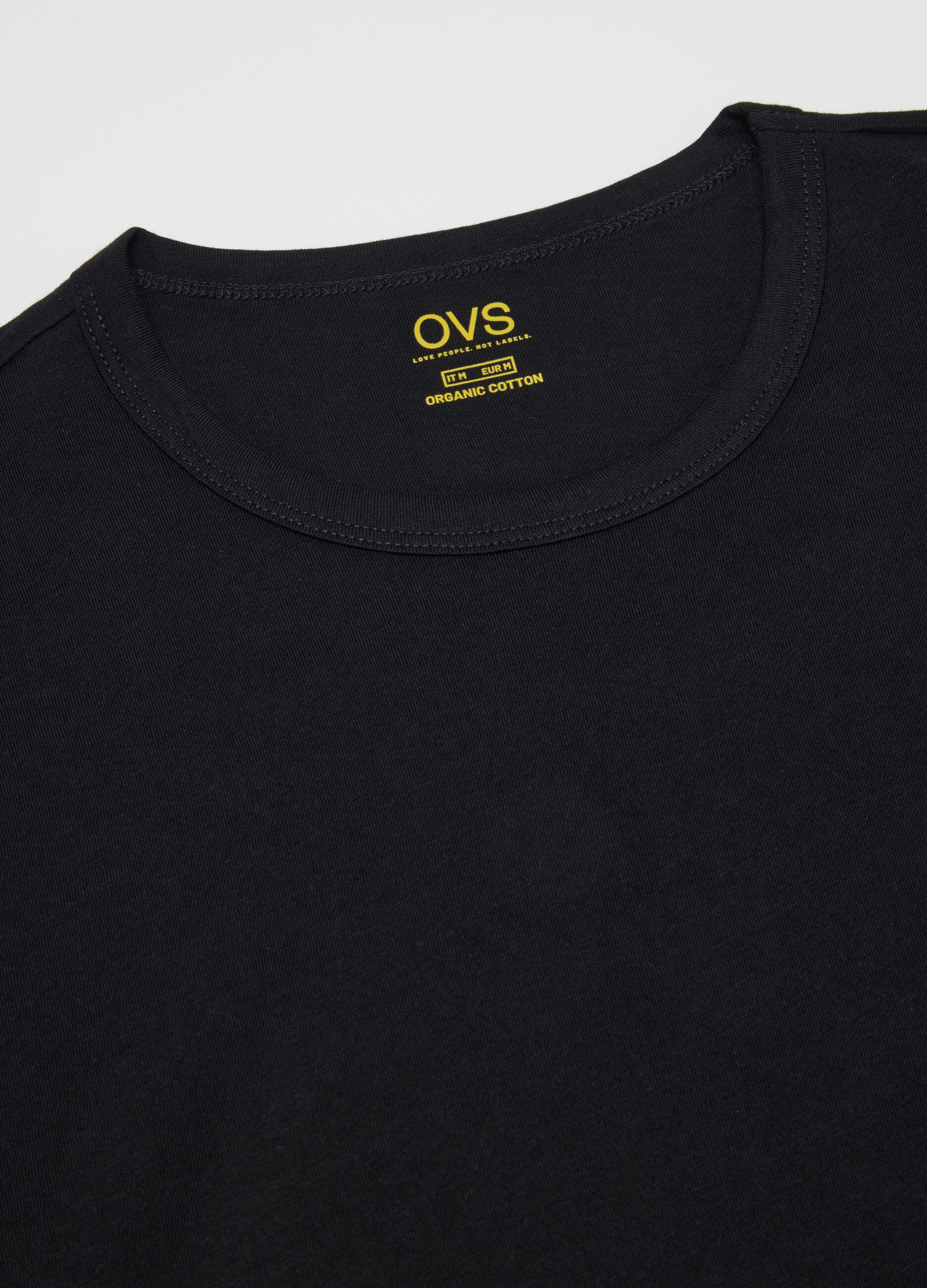 Men's pure cotton black regular fit t-shirt