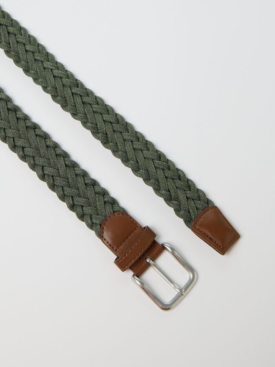 Green woven belt_1