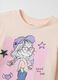 Girls' regular fit pink pure cotton top with print_3